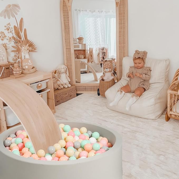 GOGOSO Balls for Ball Pit - Plastic Ball for Toddlers, Baby Kids Ball Pool Decoration 50 100 200 300 500 1000 (6 Colors, 50 Balls)