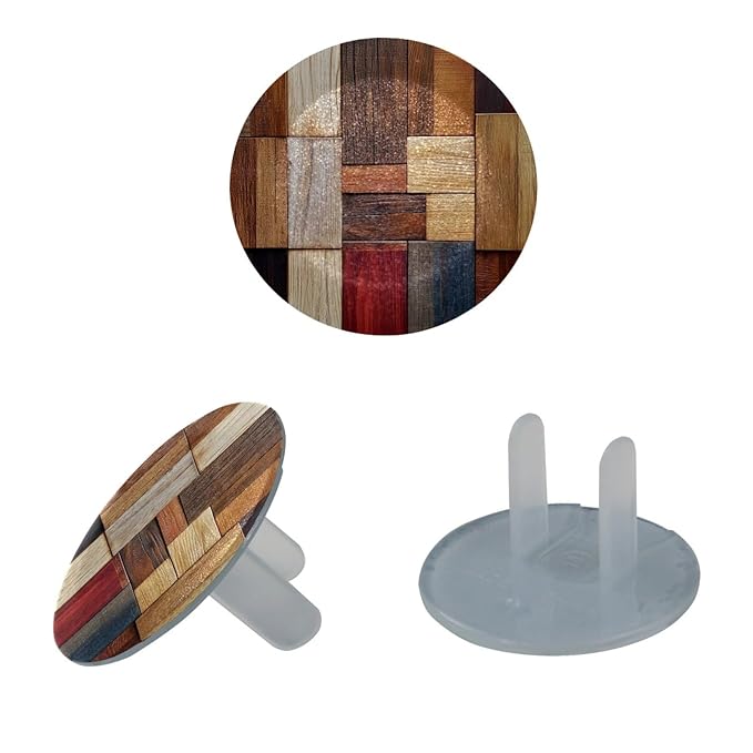 Outlet Covers, Child Safe, Easy Install, Wooden (3)