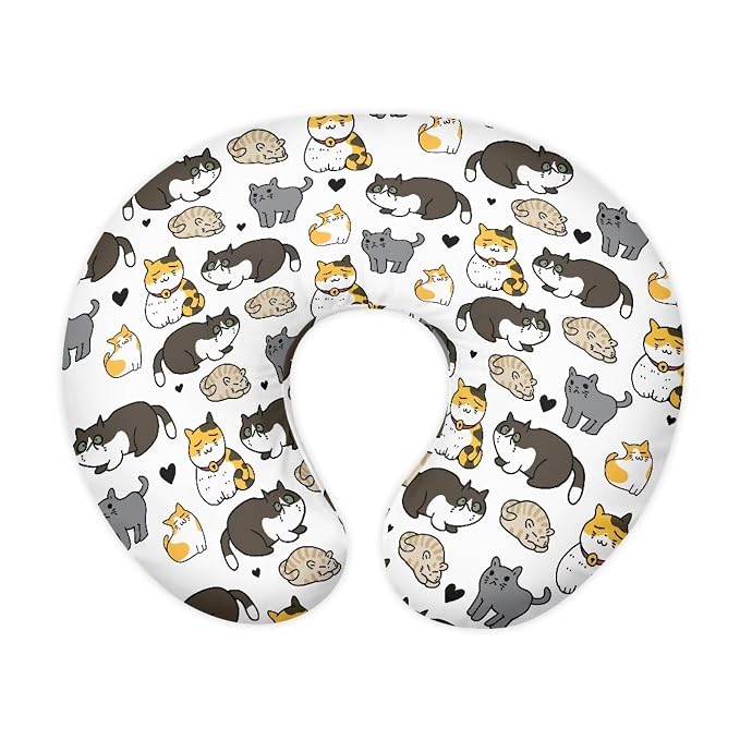 Cute Dogs Nursing Pillow Cover Stretchy Removable Cover for Breastfeeding Pillow Cute Dogs Comfortable Slipcover for Baby Girl and Boy Washable & Breathable