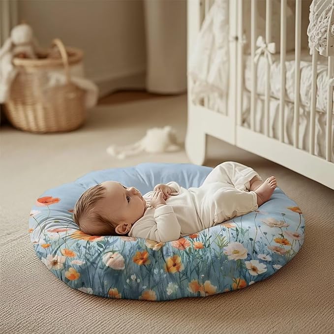 Daisy Boy Girl Gender Neutral Nursing Pillow Cover Baby Breastfeeding Slipcover Infant Newborn Nursery Bottle Pillowcase Feeding Cushion Cover (Pillow NOT Included)