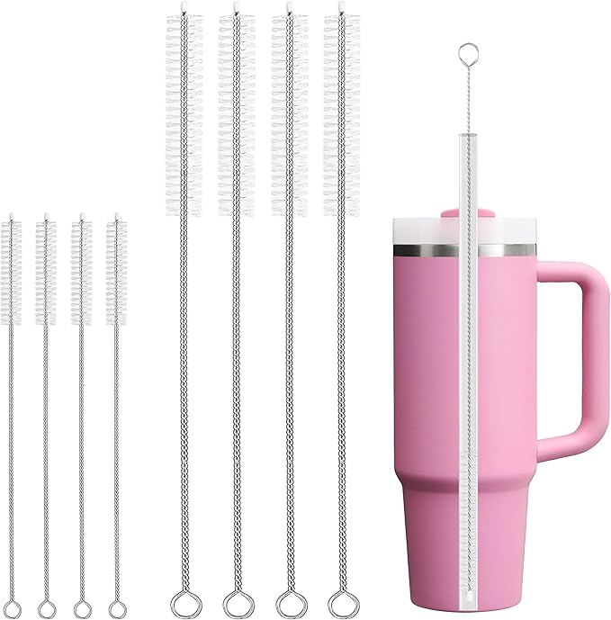 Straw Cleaner Brush Set Multi Sizes:10-inch & 14-inch,Straw Brush for Baby Bottles,Stanley Straw Cleaner Brush Extra Long for 40/30/20 oz Stanley Cups,Straw Cleaning Brush for Various Straws.