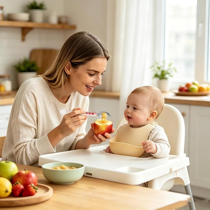 Ids Spoons - Comfort Grip Kitchen Gadgets, Kids Food Feeding Spoons | Training Utensils With Easy Hold Design For Fruit, Puree, Food
