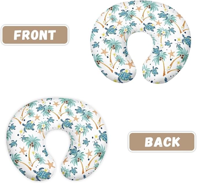 Tropical Turtle Palm Breastfeeding Pillow Slipcover for Baby U-Shaped Breastfeeding Slipcover Infant Newborn Nursery Bottle Pillowcase Baby Essentials