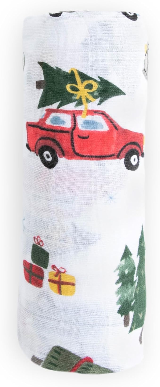 Little Unicorn Holiday Haul Cotton Muslin Swaddle Blanket | Single | 100% Cotton | Super Soft | Newborns and Infants | Large 47" x 47" | Machine Washable