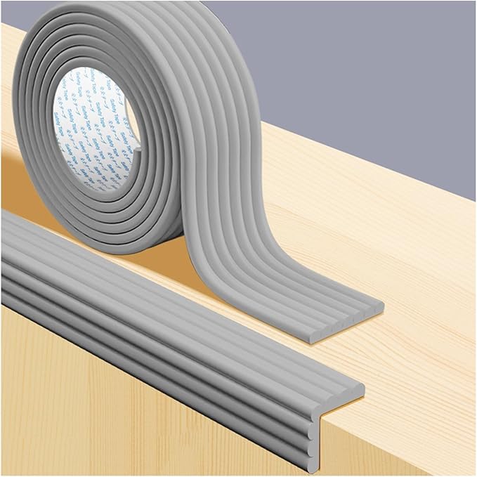 XPLKQXE Proofing Foam Bumper Set, Safety Guards Proof Bumper Guard, Coffee Table Edge Corner Protector Padding for Sharp Corners of Cabinets, Tables, Drawers (Color : Gray, Size : 2pcs)