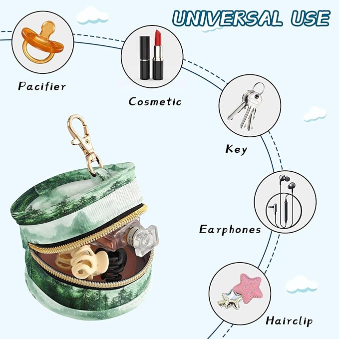 Mountain Pacifier Holder Case for Newborns Portable Travel Pacifier Storage Container for Diaper Bags
