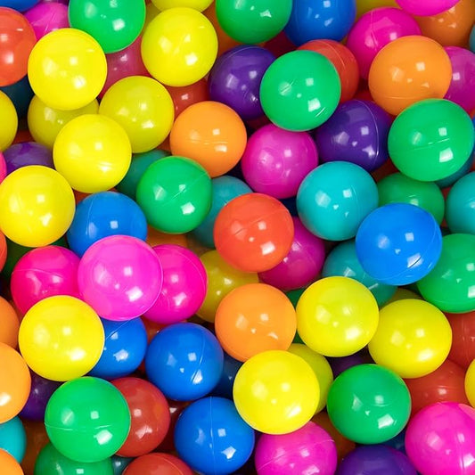 Markdang 100PCS Ball Pit Balls 8 Colors Plastic 2.1-2.2" Crush Proof Playpen Balls with Zip Storage Bag, Phthalate & Bpa Free for Babies Crawl Tunnel, Ball Pit & Trampoline