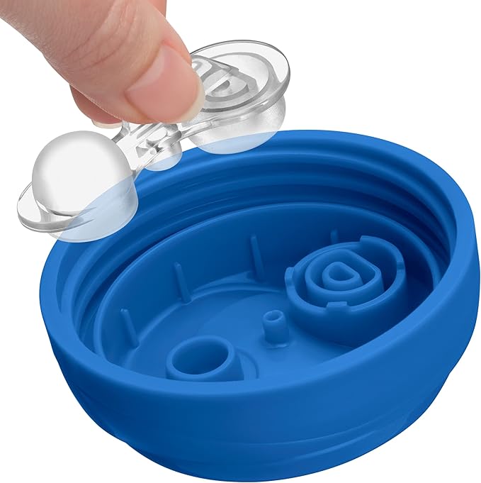 Chicco 7oz. Semi-Soft Trainer with Bite-Resistant Spout and Spill-Free Lid | Removable, Non-Slip Handles | Top-Rack Dishwasher Safe | Easy to Hold Ergonomic Indents | Blue| 6+ months (Pack of 2)