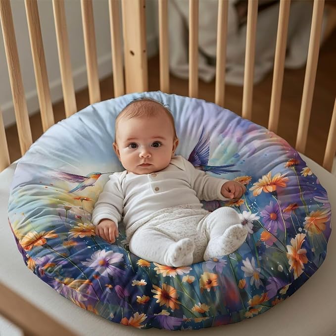 Elegant Hummingbird Stretchy Nursing Pillow Covers Breast Feeding Pillows Covers for Moms Ultra Soft Snug Fits On Infant Nursing Pillow Nursing Pillow Case for Newborn