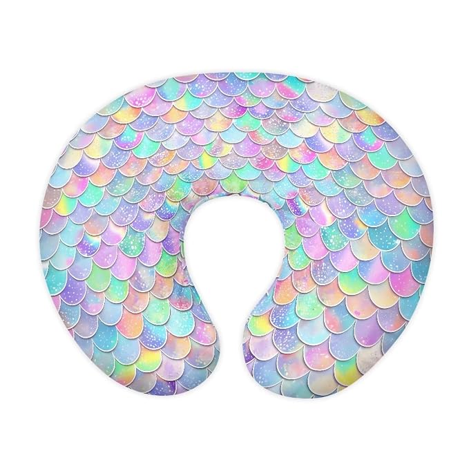 Mermaid Scales Nursing Pillow Cover for Breastfeeding Pillow, Ultra Soft and Cozy Nursing Pillow Slipcovers Good Choice for Mom or Baby