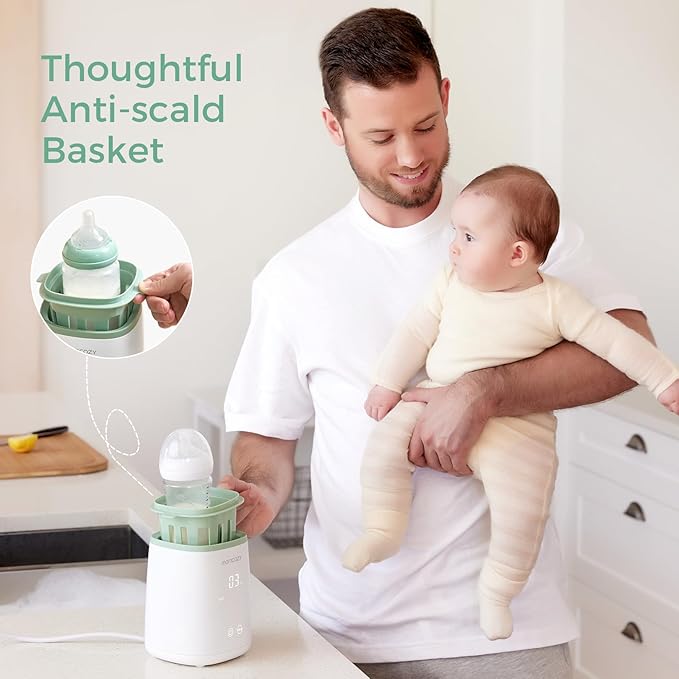 Momcozy Bottle Warmer, Fast Bottle Warmers for All Bottles with Timer, Accurate Temperature Control and Automatic Shut-Off, Multifunctional Bottle Warmer for Breastmilk