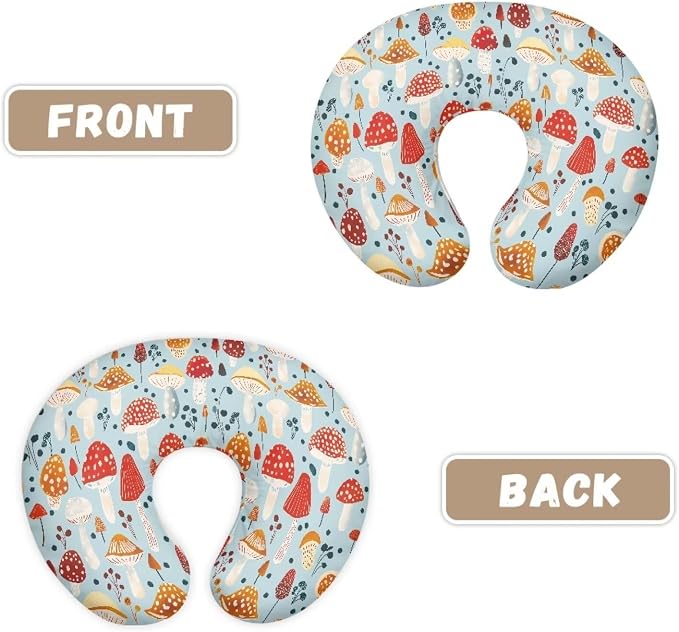 Nursing Pillow Cover Stretchy，Cotton Blend，Mushroom Diversification,Fits The Original Support for Breastfeeding，for Breastfeeding and Bottle Feeding