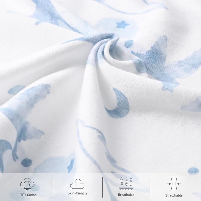 Baby Swaddle Sleep Sack 3 Pack, Organic Cotton Newborn Swaddle Wraps for 0-3 Months, Adjustable Wings, Breathable Soft Swaddling Blankets for Infant Boys Girls, Baby Sleep Essentials