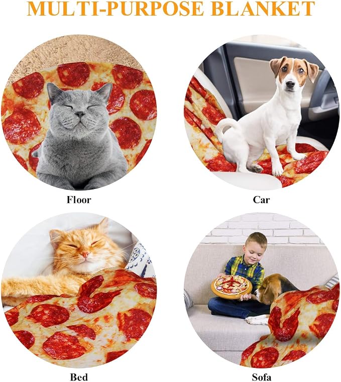 Pizza Blanket Baby Gift, Baby Pizza Swaddle Blanket, Kids Newborn Baby, 285 GSM Soft Flannel Wearable Wrap Funny for Boy Girl Daughter Son