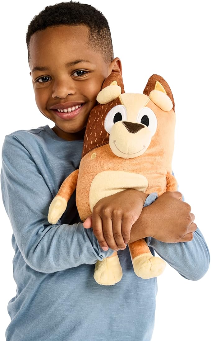 Bluey Sound Effects Talking Chilli Stuffed Plush, 14??Soft Musical Toys, Stuffed Animal with 9 Different Phrases, Singing Toys for Kids