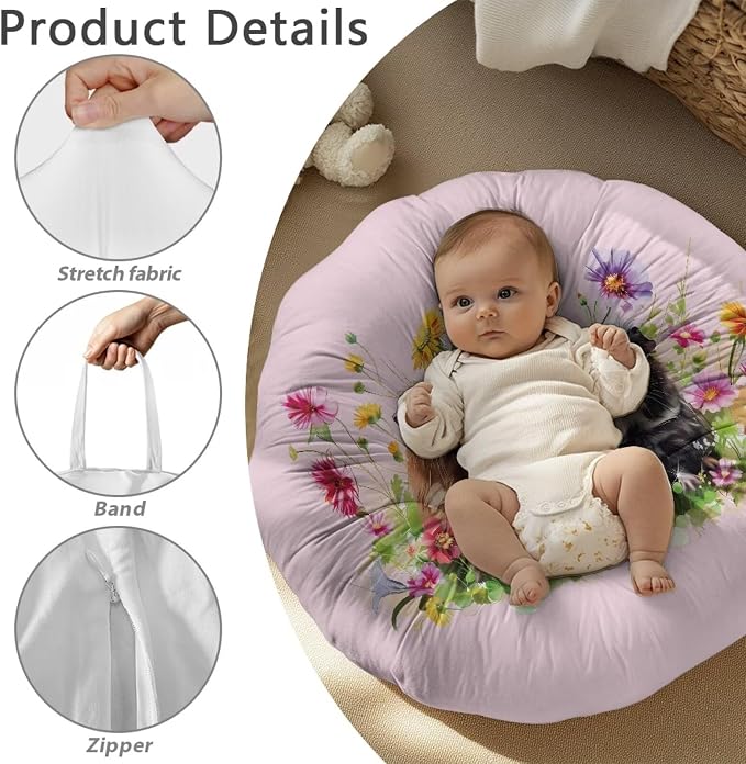 Guinea Pig Nursing Pillow Cover Girls Breastfeeding Pillow Cover for Baby, Snug Fits Newborn Nursing Pillow Case Super Soft Breathable Breastfeeding Pillow Slipcover