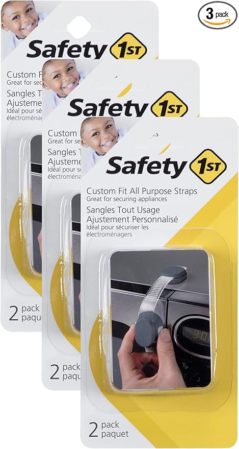 Safety 1st Custom Fit All Purpose Strap, Décor 2 Count (Pack of 3)