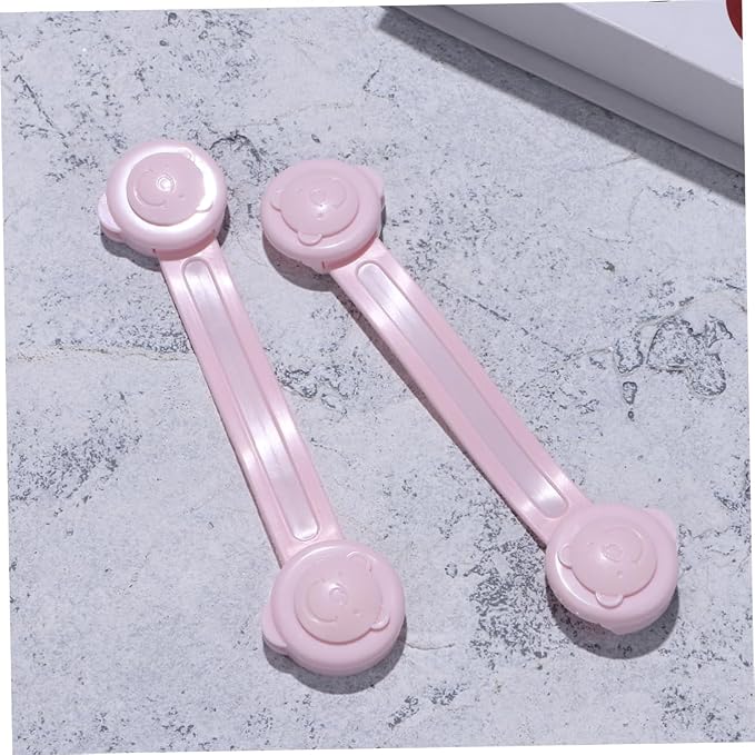 SHOWERORO 2pcs Bear Shaped Childproof Cabinet Locks Material Easy Install Bright Design Safety Locks for Boys and Girls