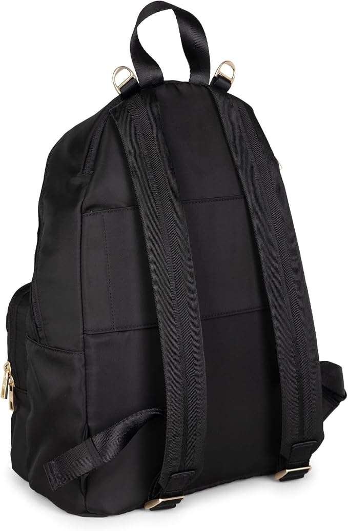 JuJuBe Diaper Bag Backpack with Changing Pad, 11-Pocket Large Capacity Organizer, 2 Interior Insulated Bottle Pockets, Wipe Pocket, Stroller Straps, Trolley Sleeve, Machine Washable (Black)