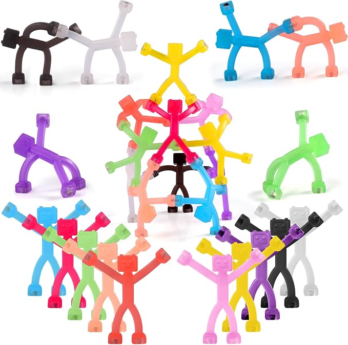 24 pcs Magnetic Travel Toys for Kids, Creative, Portable and Educational, Magnetic-People-Magnet-Men: Cute Robot & Funny Magnets, Small Fidget Toys for Classroom Prizes, Easter Egg Stuffers, Office