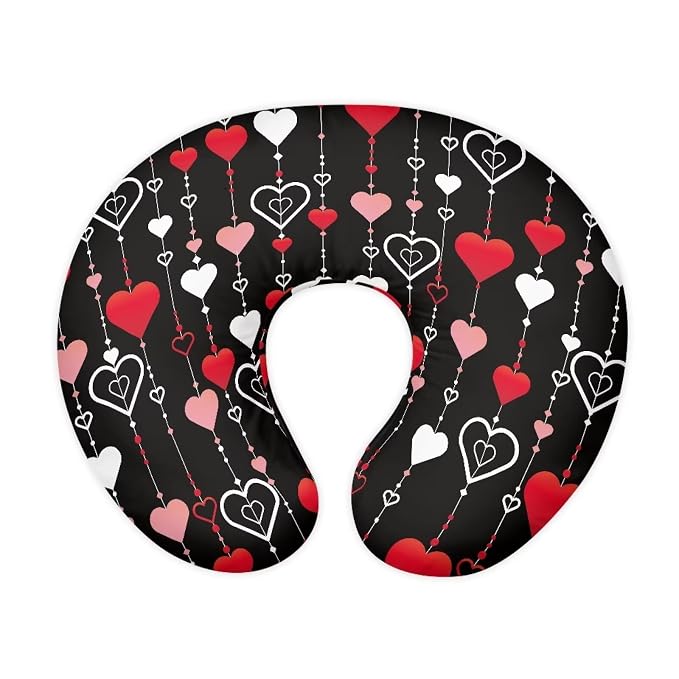 Love Hearts Nursing Pillow Cover Slipcover Comfortable Maternity Breastfeeding Newborn Infant Feeding Cushion Cover Machine Wash & Quick Dry