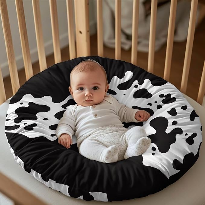 Cow Print Stretchy Nursing Pillow Covers Breast Feeding Pillows Covers for Moms Ultra Soft Snug Fits On Infant Nursing Pillow Nursing Pillow Case for Newborn