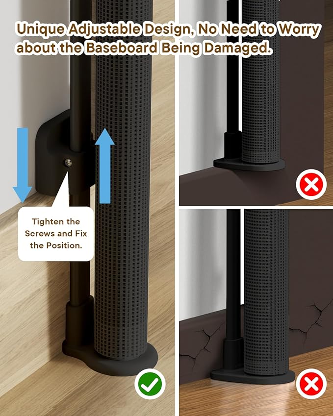 Extra Wide Baby Gate - 71 inch Retractable Mesh Gates for Large Opening, Extra Long Mesh Gate for Babies, Dogs, Baby Gate Anti-Crawling Hook for Stairs Hallways Doorway Indoor Outdoor, Black
