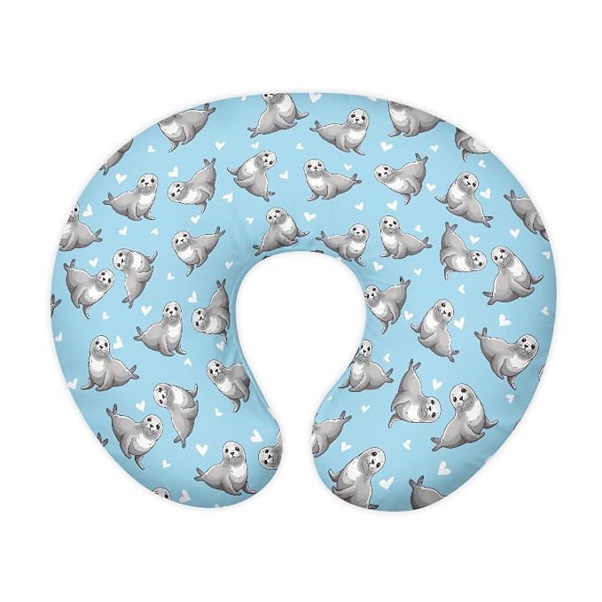 Forchrinse Otter Pillow Cover for Breastfeeding,Baby Nursing Pillow Slipcover Soft Newborn Infant Feeding Cushion Cover for Mom