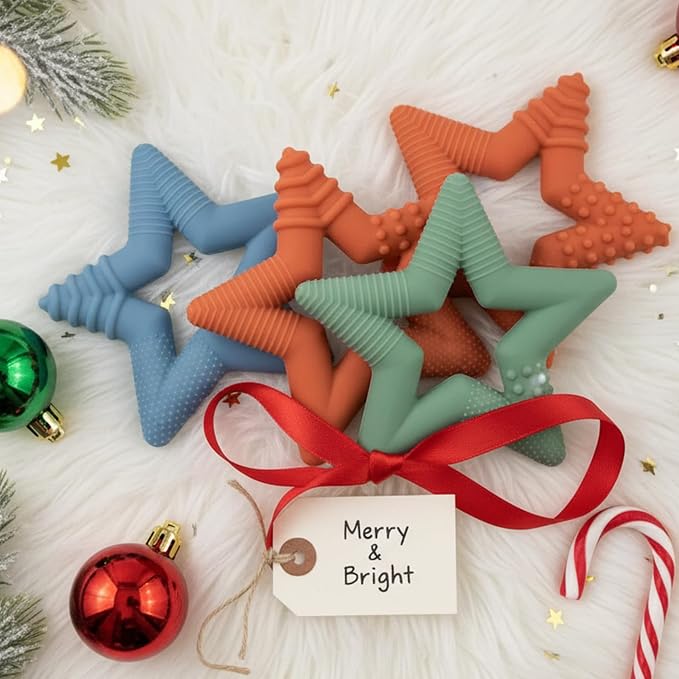 TalkTools Sensory Teeny Teether Star - Alternative to Thumb Sucking and Pacifiers, Enhances Oral Motor Awareness, Perfect for Children with Sensory Needs, Oral Development Aids (Sage)