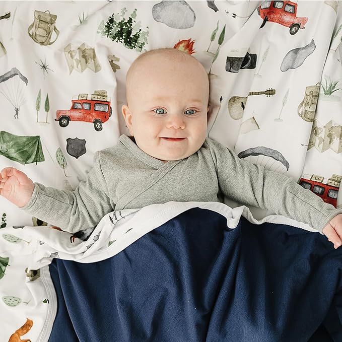 Pobibaby Premium Baby Blanket, Soft Stretchy Quilt for Babies, Toddlers, Kids (Explore)