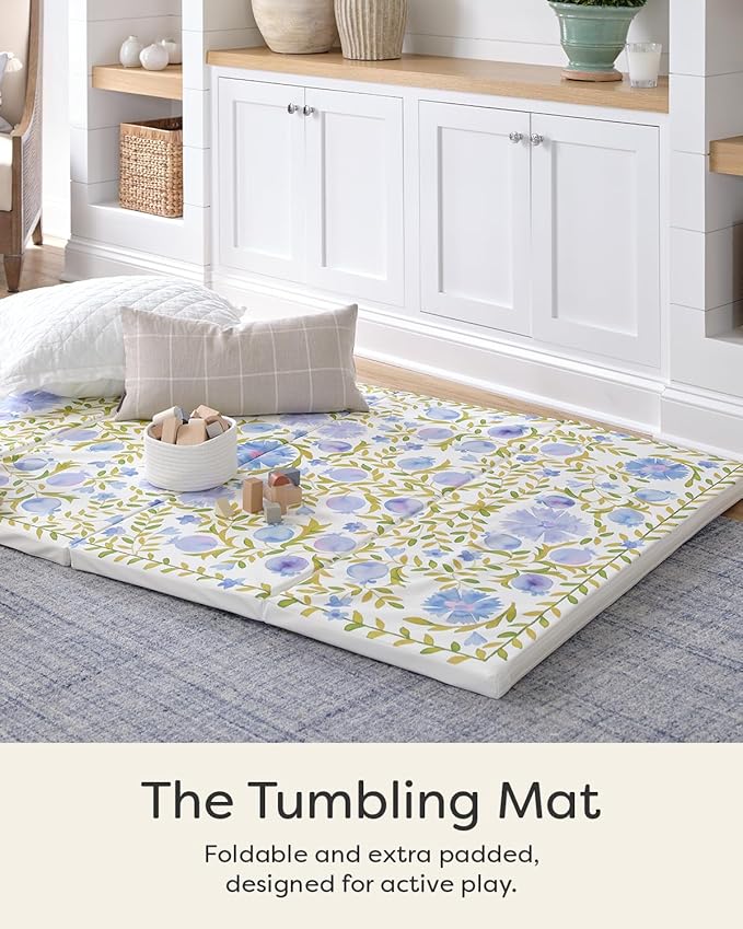 House of Noa Tumbling Baby Play Mat for Floor ??Foldable Foam Playmat for Babies & Kids, Non-Toxic Wipeable Baby Mat