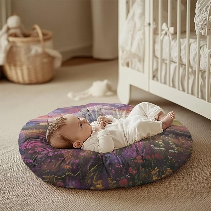 White Horse Pillow Cover Kawaii Breastfeeding Cover Ultra Soft & Breathable Unisex Nursing Pillow Slipcovers Machine Wash & Quick-Dry Feeding Cushion Cover Newborn Gift