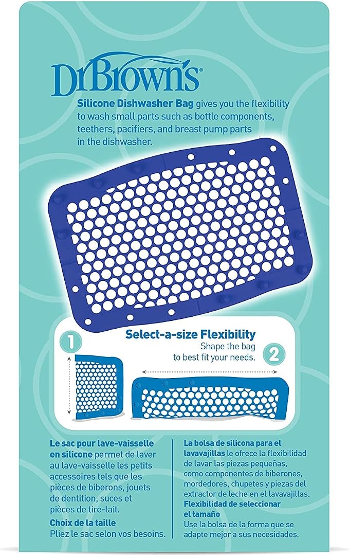 Dr. Brown's Universal Baby Bottle and Accessory Drying Rack with Dishwasher Basket and Dishwasher Bag, for Standard Parts