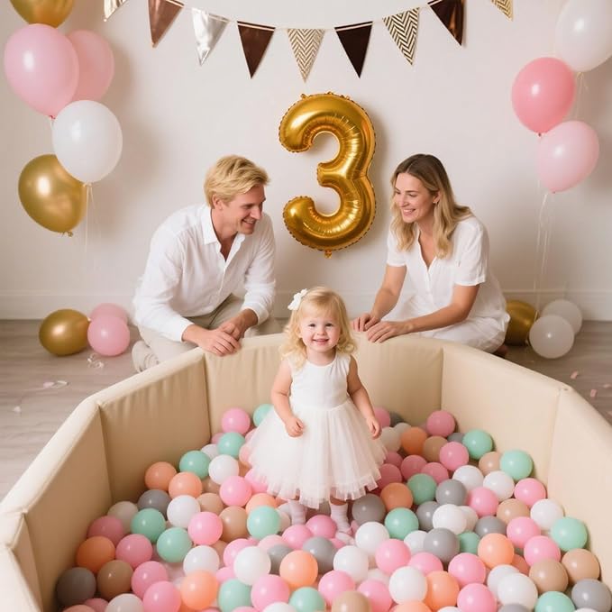 GOGOSO Balls for Ball Pit - Plastic Ball for Toddlers, Baby Kids Ball Pool Decoration 50 100 200 300 500 1000 (6 Colors, 50 Balls)