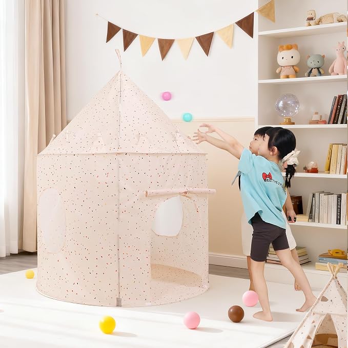 Pop Up Kids Play Tent | Children Indoor Castle Playhouse for Toddlers, Boys & Girls, Age 3-10 |, 41" x53"