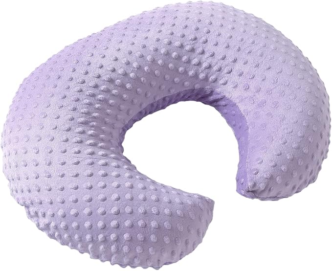 Nursing Pillow and Positioner with Cover for Breastfeeding and Bottle Feeding, Propping Baby, Tummy Time, Baby Sitting Support, Awake-Time Support (Orchid, 22" x 17.7" x 5.9")