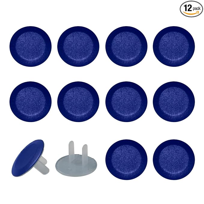 Pure Blue Color Outlet Covers Baby Proofing - Plug Covers for Electrical Outlets, Child Proof Socket Covers, Baby Safety Products for Home, Office