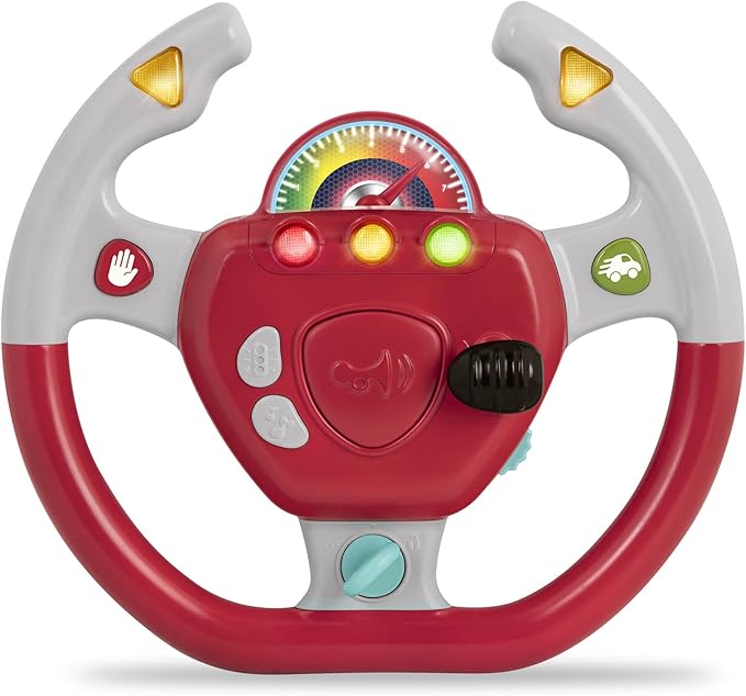 Battat ??Interactive Steering Wheel ??Portable Car Toy ??Kids Games & Songs ??Toddler Road Trip ??2+ Years ??Geared to Steer