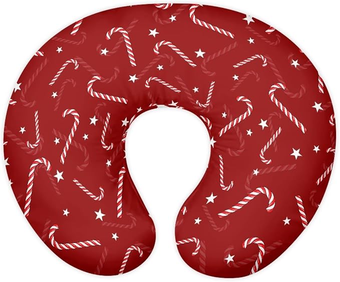 Nursing Pillow Cover, Pillow Slipcover for Boppy Baby Girls Boys Newborn, Breastfeeding Pillow Cover for Baby - Christmas