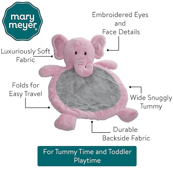 Mary Meyer Bestever Baby Mat, Elephant Pink