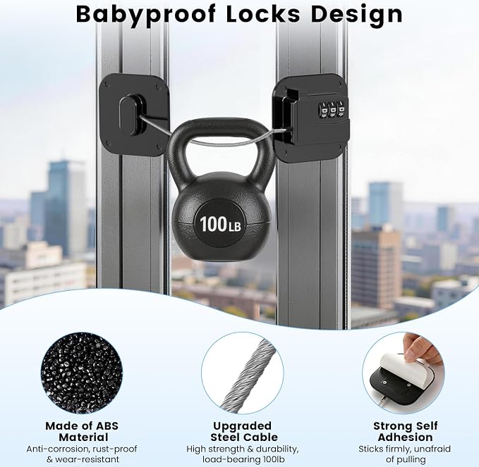 1PACK Mini Fridge Lock with Code, Refrigerator Locks, Cabinet Locks Baby Proofing, Combination Lock for Refrigerator, Freezer, Cabinets, Drawers, Doors and Windows, NO DRILLING
