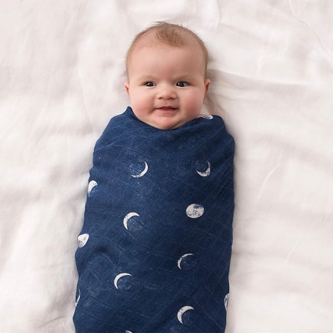 aden + anais Silky Soft Swaddle Blanket, Ideal Newborn & Infant Swaddling Set, 3 Pack, Stargaze