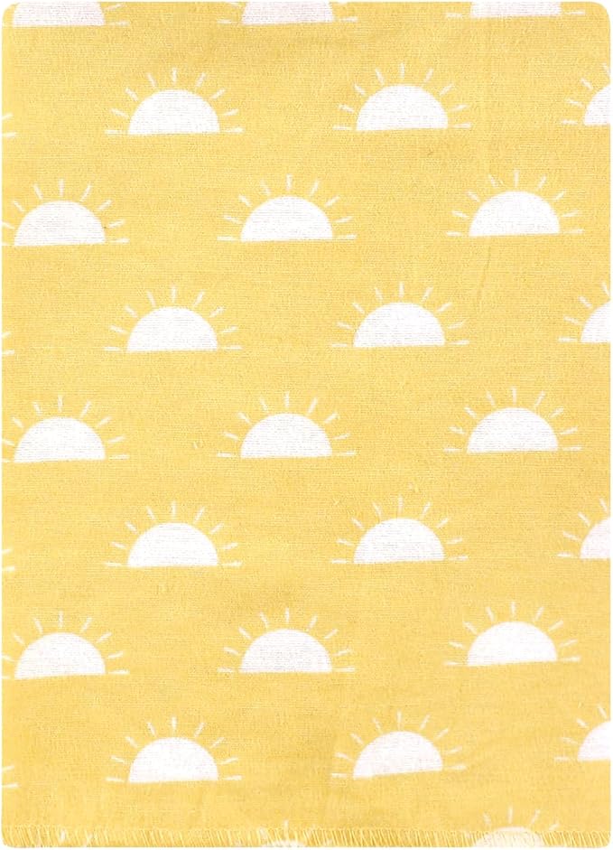 Hudson Baby Unisex Baby Cotton Flannel Burp Cloths Bundle, My Sunshine, One Size