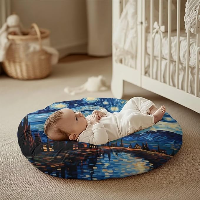 Starry Night Nursing Pillow Cover Neutral Breastfeeding Pillow Cover Fits 22.6in*24in Nursing Pillow for Baby Boy Girl Neutral Baby Nursing Pillow Cover Feeding Pillow Cover