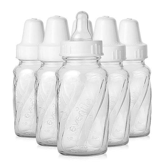 Evenflo Feeding Classic Glass, Twist Bottles, 4 Oz, 6 Bottles. (Pack of 3)