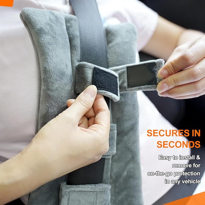 Seat Belt Pillow Post Surgery- Seatbelt Pillows for Post-Surgery, Chemo Port Pillow for Seat Belt, Port Pillows for Chemo Patients Seatbelt, Seatbelt Cushion for Heart Surgery Recovery