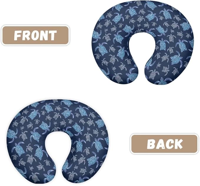 Tribal Turtle Nursing Pillow Cover for Baby Boy Girl Ultra Soft Comfortable Newborn Nursing Pillow Case Easy to Use Pillow Cover Breastfeeding Pillow Slipcover