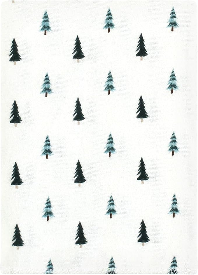 Hudson Baby Unisex Baby Cotton Flannel Burp Cloths Bundle, Boy Woodland Pals, One Size