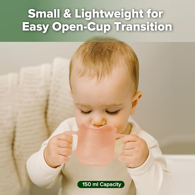 haakaa Silicone Baby Training Cup, Toddler Learning Open Cup for Baby 6 Months+, Drop-Proof BPA Free, 5 Ounce