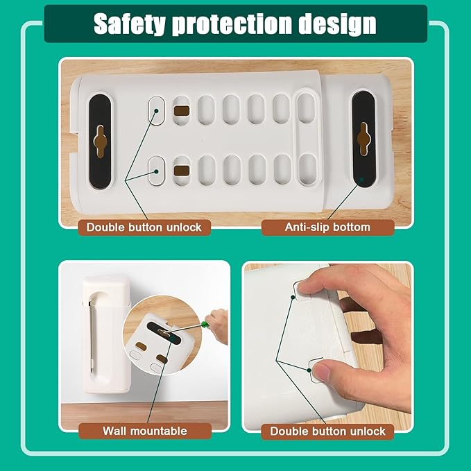 Improved Power Strip Cover Box(2 Pack) 丨Outlet Covers Baby Proofing丨Outlet Cover Box丨Adjustable Length Childproof Outlet Cover丨Preventing Toddlers from Touching Sockets丨Fits Most Sockets.